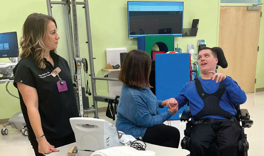 Dr. Bielicka working with James