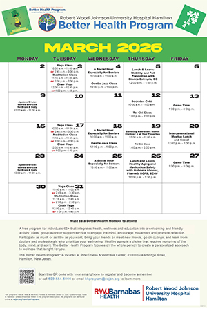 RWJUH Hamilton Calendar