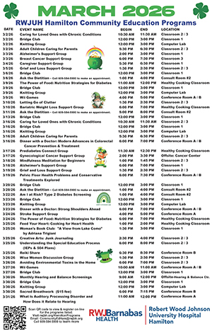 RWJUH Hamilton Calendar