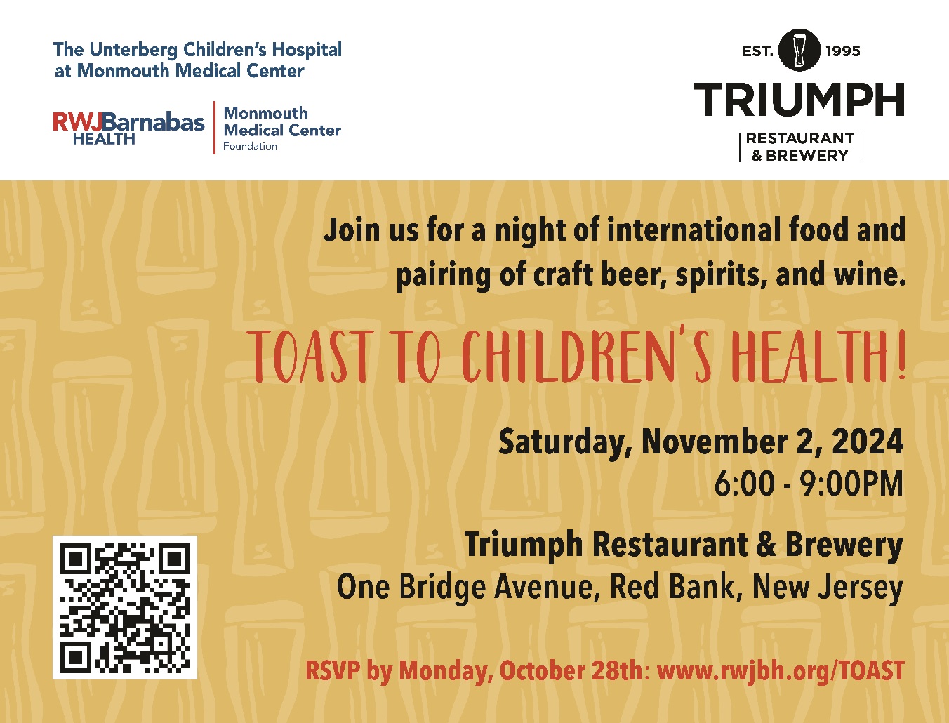 Toast to Children's Health flyer