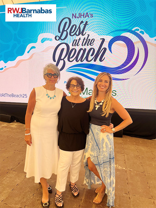 Suzanne Spernal, DNP, APN-BC, RNC-OB, C-ONQS, Senior Vice President, Women’s Health;Connie Greene, Senior Vice President, RWJBarnabas Health Institute for Prevention and Recovery; and Alexis LaPietra, DO, FACEP, System Director, Addiction Medicine Emergency & Hospitalist Service Line, RWJBarnabas Health, and Medical Director, RWJBarnabas Health Institute for Prevention and Recovery