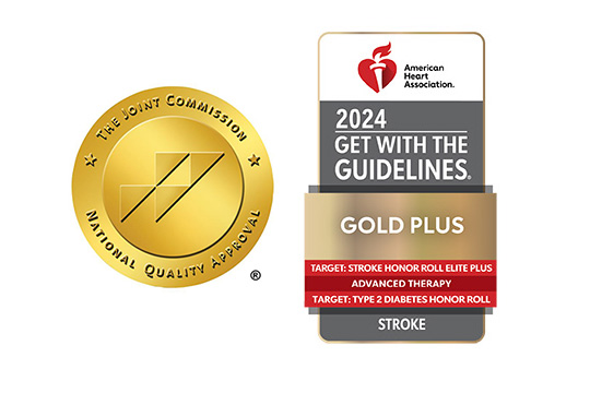Joint Commission and American Heart Association badges
