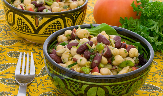 Mediterranean bean salad