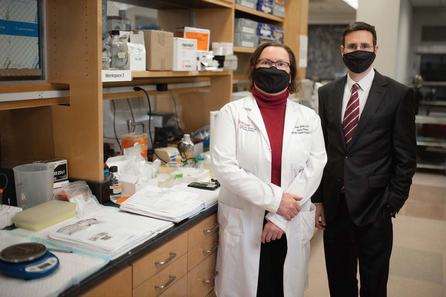 Eileen White, PhD, and Christian Hinrichs, MD, Co-directors of the Cancer Immunology and Metabolism Center of Excellence