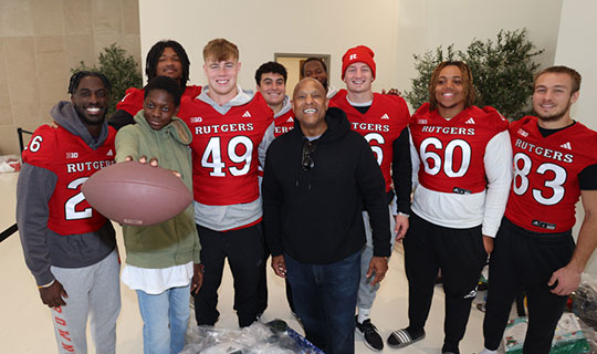 Rutgers football players and Darryl Terry