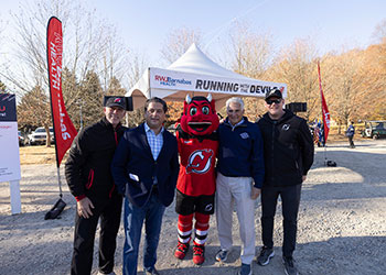 RWJBarnabas Health President and CEO Mark Manigan and NJ Devils