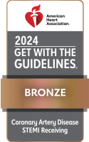 American Heart Association Get with the Guidelines 2024 Bronze Award Coronary Artery Disease STEMI Receiving Center