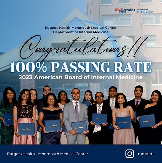 100% Passing Rate, 2023 American Board of Internal Medicine flyer